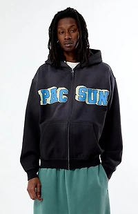 Pacsun Varsity Bear Full Zip Hoodie