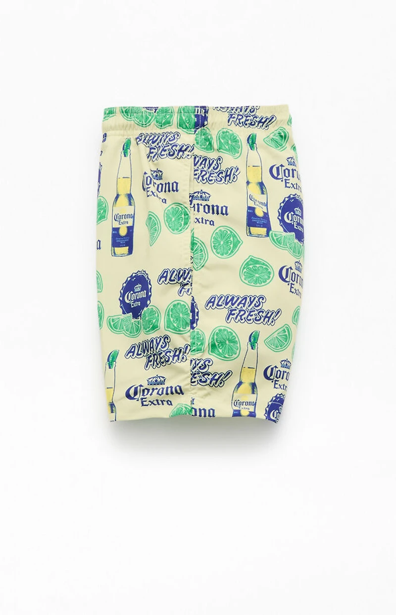 Corona And Lime Swim Trunks