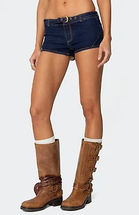 Edikted Ciel Low Rise Denim Micro Shorts