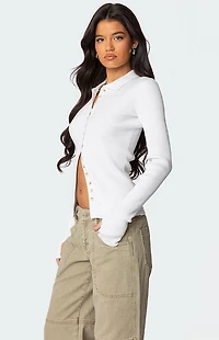 Edikted Mirielle Ribbed Knit Cardigan