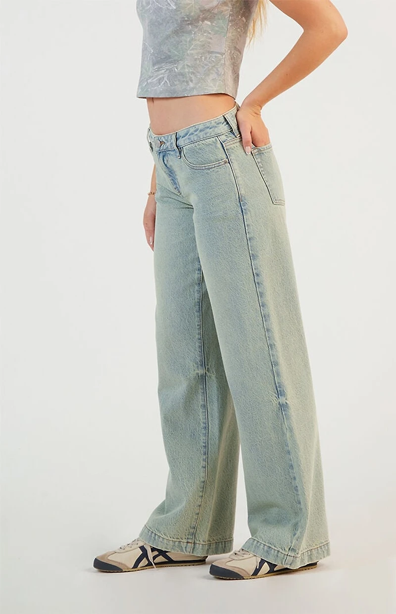 Pacsun Casey Low Rise Baggy Jeans Light Indigo Washed