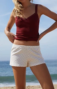 John Galt Floral Pointelle Emery Pajama Shorts