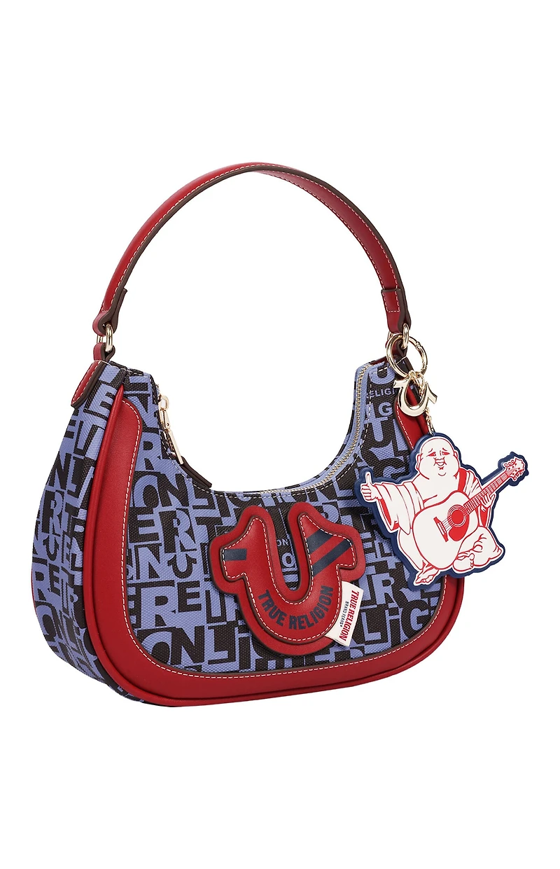 True Religion Graphic Horseshoe Hobo Bag