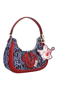 True Religion Graphic Horseshoe Hobo Bag