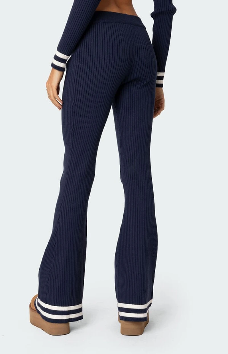 Edikted Pluto Ribbed Flared Pants