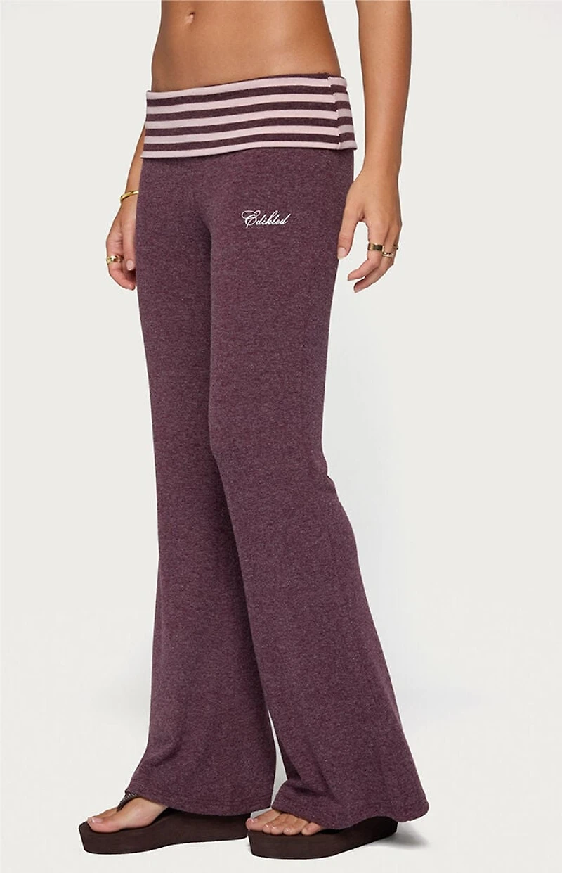 Edikted Stay Stripey Foldover Pants