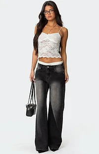 Edikted Rut Sheer Lace Tank Top