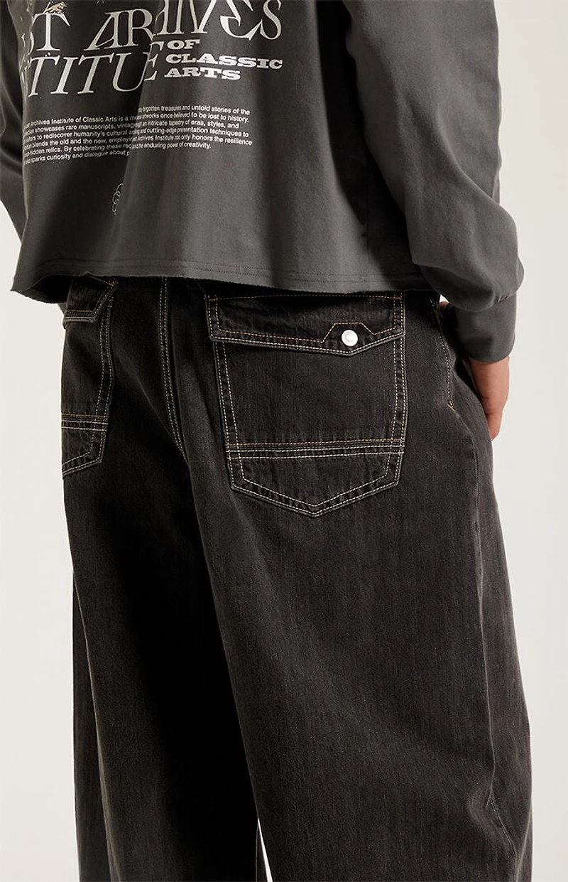 Pacsun Ryder Ultra Baggy Jeans Vintage Wash Black