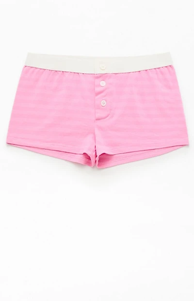 John Galt Pink Striped Pajama Boyshorts