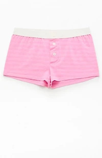 John Galt Pink Striped Pajama Boyshorts