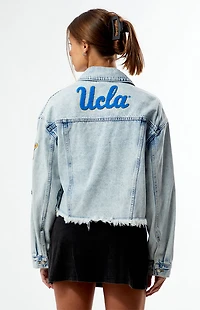 HYPE & VICE UCLA Bruins Frayed Cropped Denim Jacket