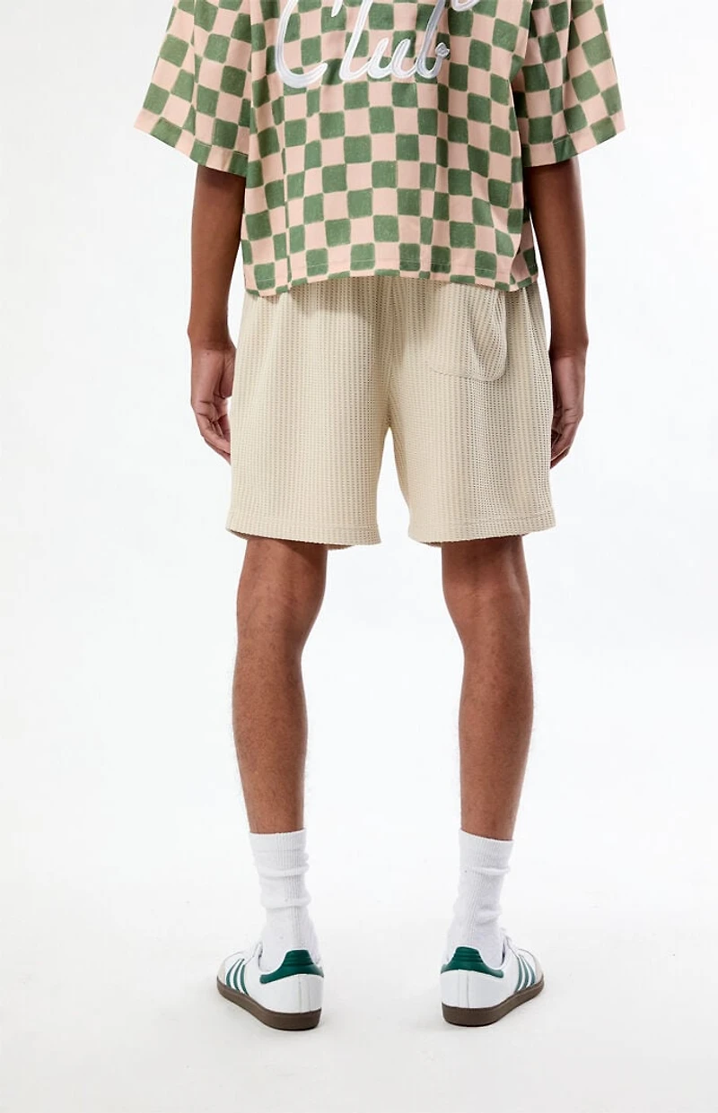 Pacsun Cream Waffle Knit Shorts