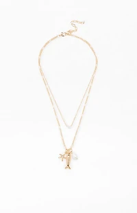 LA Hearts Coco Layered Necklace