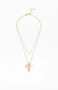 LA Hearts Coco Layered Necklace