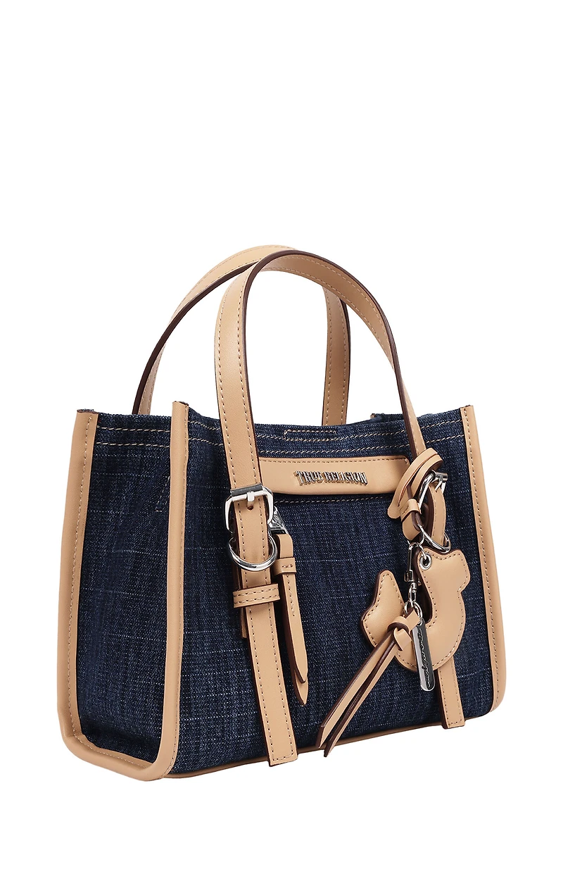 True Religion Denim Dangle Mini Tote Bag