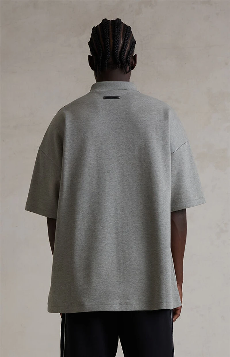 Fear of God ESSENTIALS Concrete Heather Pique Polo Shirt