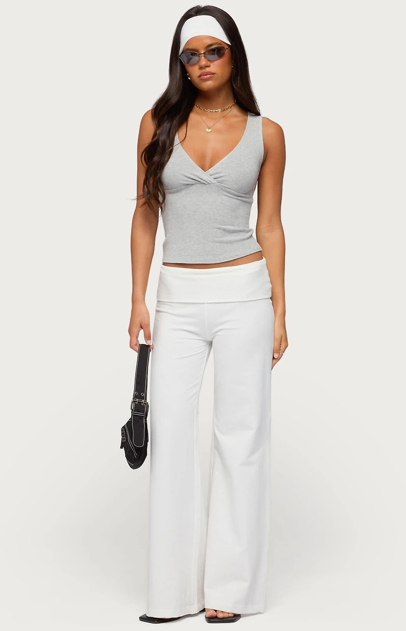Edikted Lalisa Ribbed V-Neck Tank Top