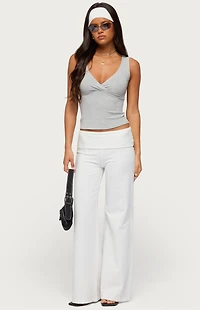 Edikted Lalisa Ribbed V-Neck Tank Top