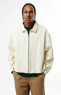 Pacsun Cream Double Seams Gas Jacket