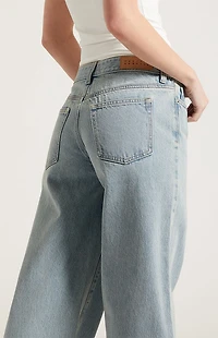 Pacsun Casey Low Rise Baggy Jeans Light Blue Washed