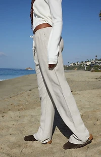 John Galt Sand Striped Anastasia Sweatpants