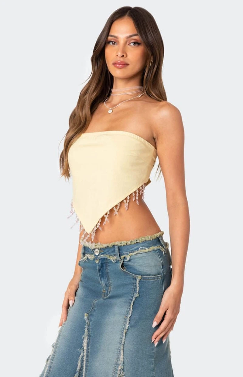 Edikted Chandelier Beaded Triangle Top