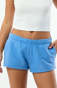 Pacsun Blue Ultra Soft Fleece Core Mini Sweat Shorts