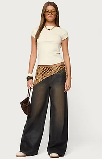 Edikted Oliana Ribbed Boat Neck T-Shirt