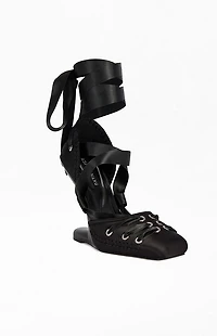 AZALEA WANG Women's Pirouette Black Wedge Pumps