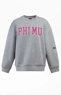 HYPE & VICE Phi Mu Offside Crew Neck Oversized Sweatshirt