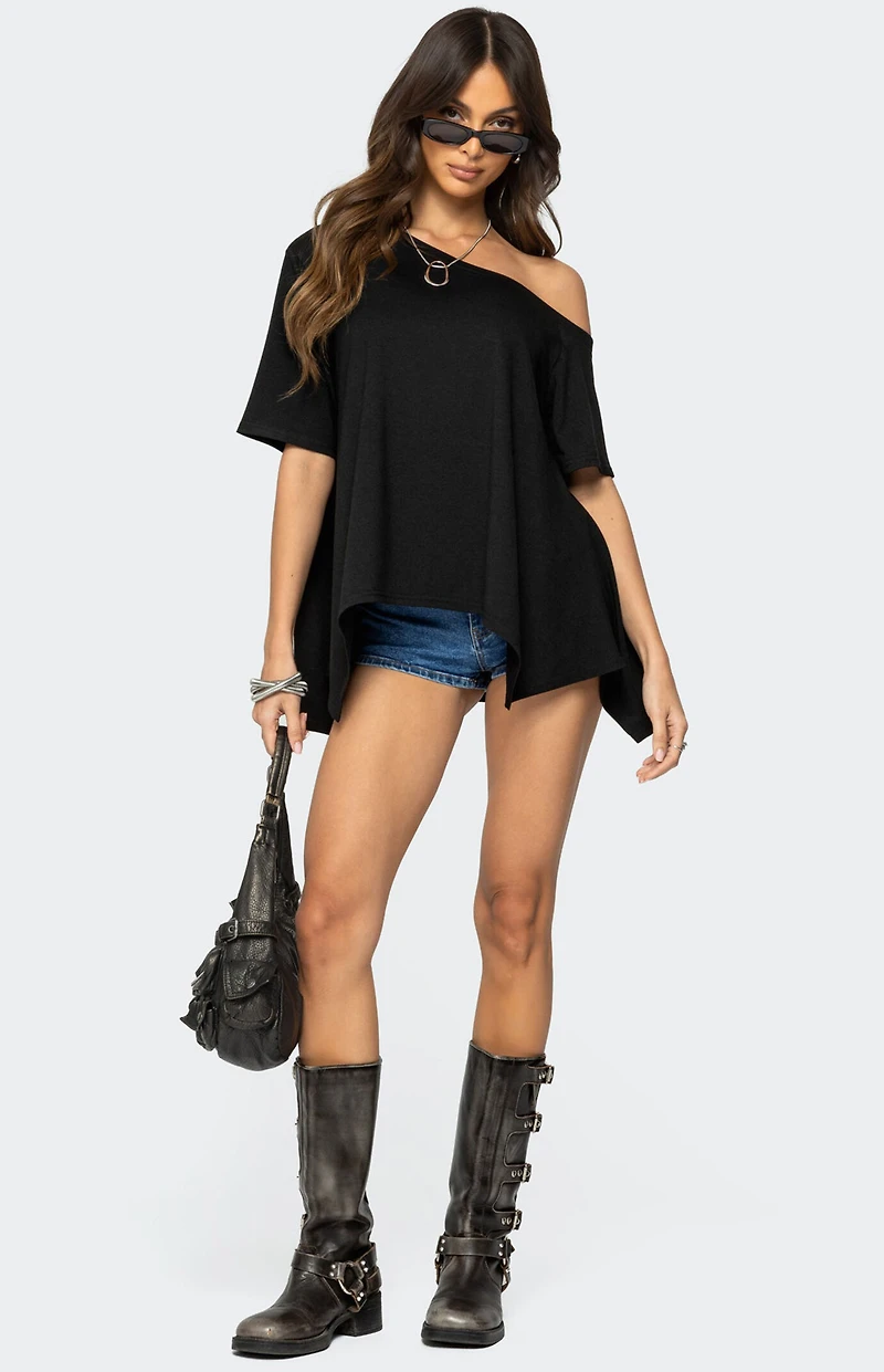 Edikted Josy Off Shoulder Handkerchief Top