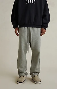 Fear of God ESSENTIALS Concrete Heather & Black Relaxed Fleece Sweatpants