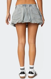 Edikted Jodi Denim Bubble Mini Skirt