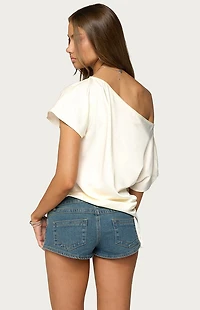 Edikted Jori Off Shoulder Satin Effect Top