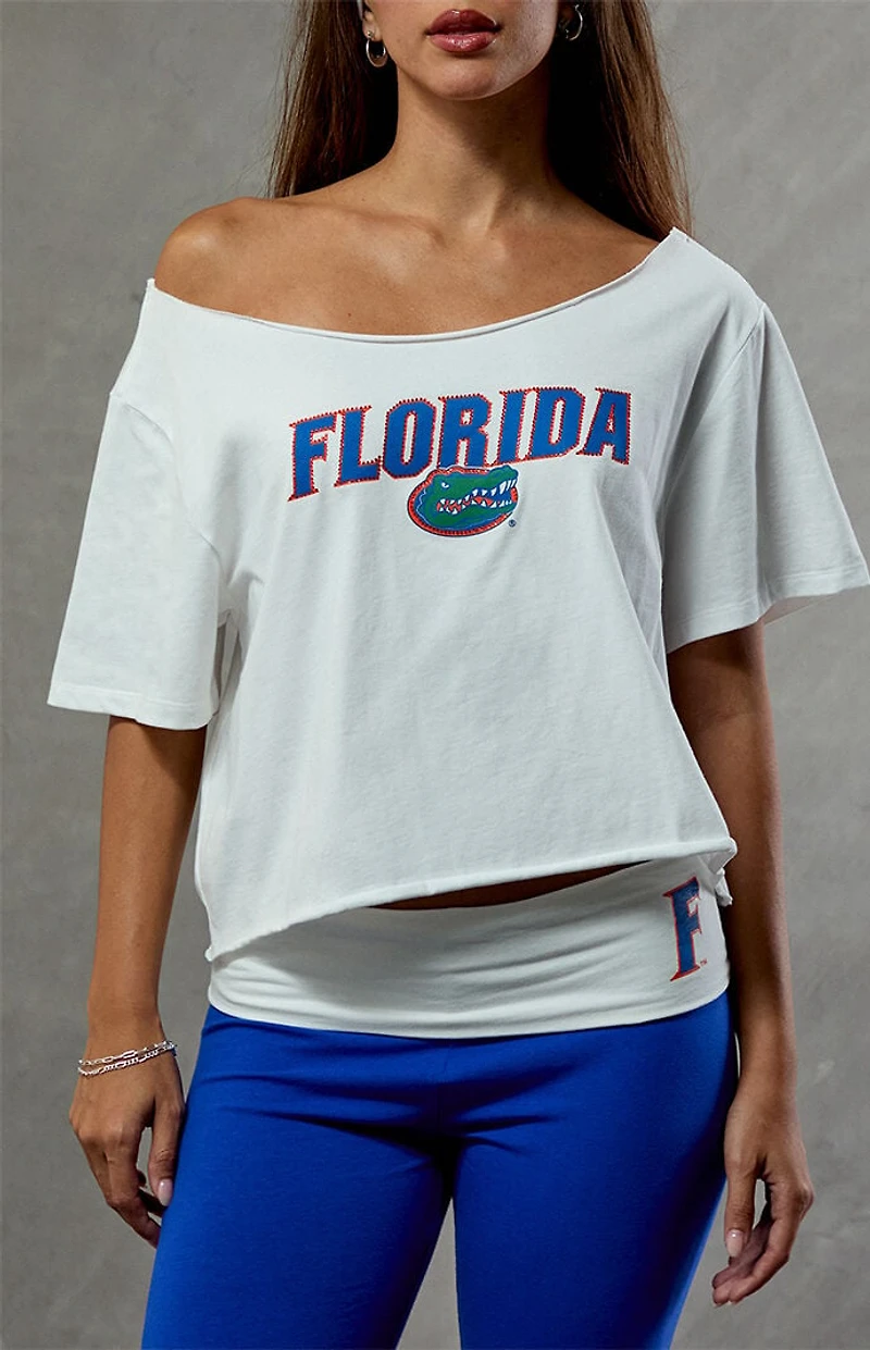 WILD COLLECTIVE Florida Gators Off-The-Shoulder Oversized T-Shirt