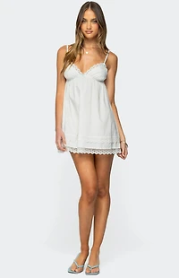 Edikted Luisa Lacey Babydoll Mini Dress