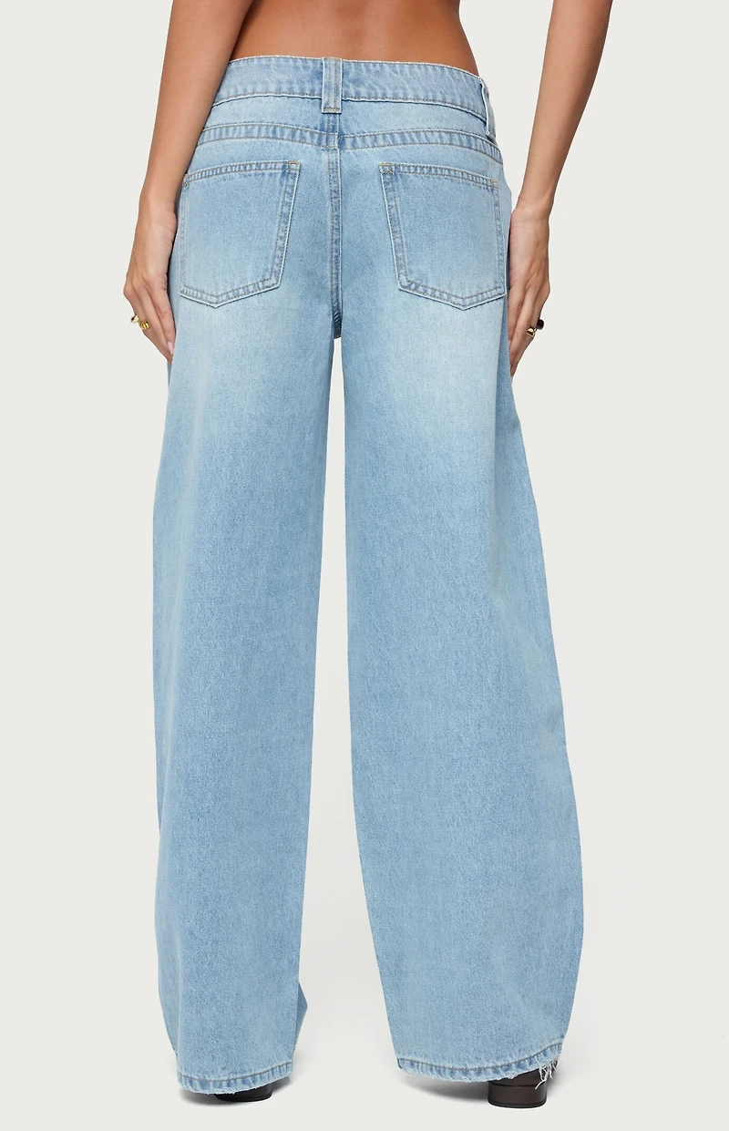 Edikted Rivka Low Rise Straight Leg Jeans