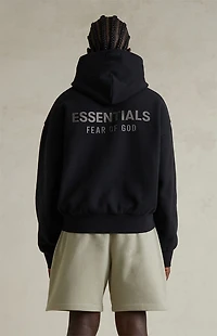 Fear of God ESSENTIALS Jet Black Classic Fleece Hoodie