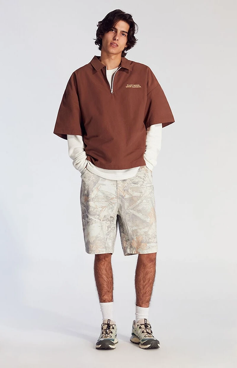 Pacsun Camo Extreme Baggy Denim Shorts