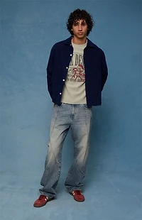 Pacsun Dylan Baggy Jeans Seamed Medium Blue