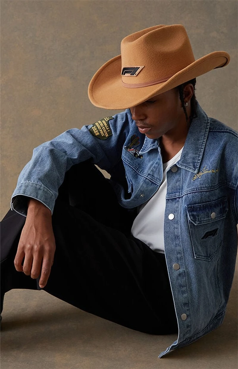 Formula 1 x Pacsun United States Grand Prix 2025 Wheat F1 Cowboy Hat
