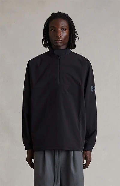 Fear of God ESSENTIALS Vintage Black Half Zip Track Jacket