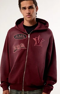 Von Dutch Embroidered Zip Up Hoodie
