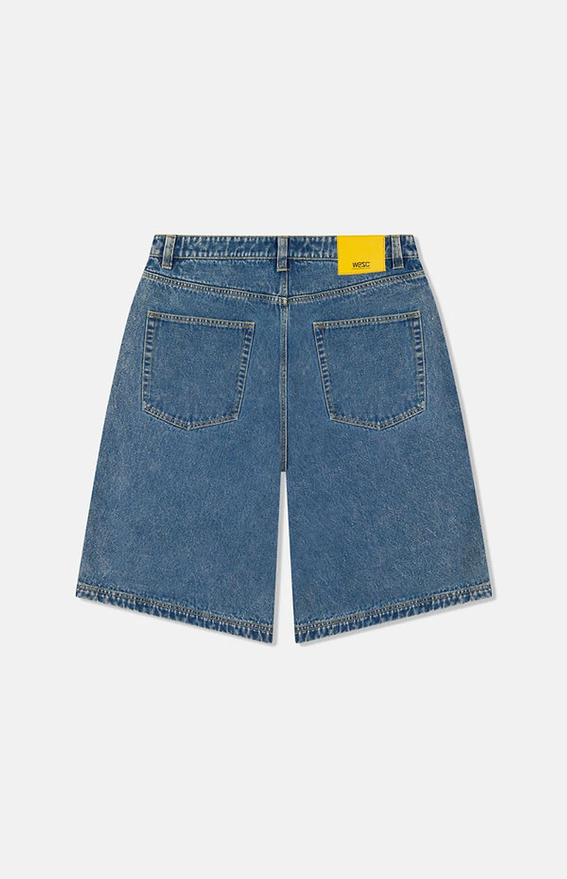 WeSC America Inc Medium Blue Denim Long Shorts