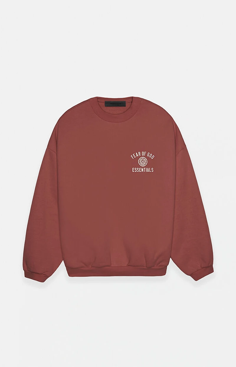 Fear of God ESSENTIALS Crimson Fleece Crew Neck Sweatshirt