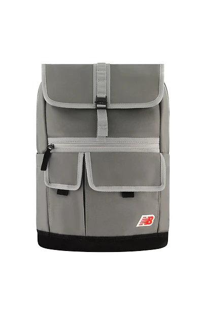New Balance Gray Legacy Icon Flap Backpack