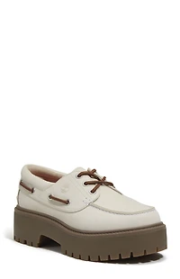 Timberland Women's Natural Nubuck Stone Street Boat Shoes