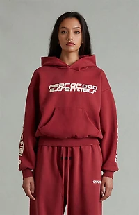 Fear of God ESSENTIALS Women's Crimson Classic Cropped Hoodie