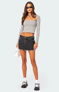 Edikted Urban Girl Wide Neck Top