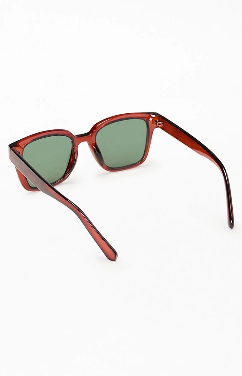 Pacsun Brown Square Frame Sunglasses